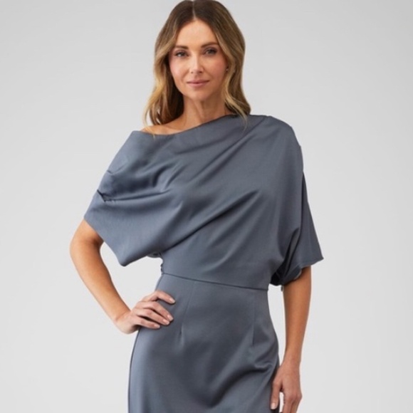 Elliatt Andrea Gown Charcoal Gray Maxi Dress Nordstrom NWT Size Small - Picture 5 of 15